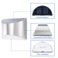 thumbnail image 4 of Kearding Luz solar para jardín al aire libre, luz de paso de escalera, luz de pared de acero inoxidable IP65, luz de pared LED impermeable para valla, Iluminación y accesorios No.2 Kearding HA027152-02, 4 of 5