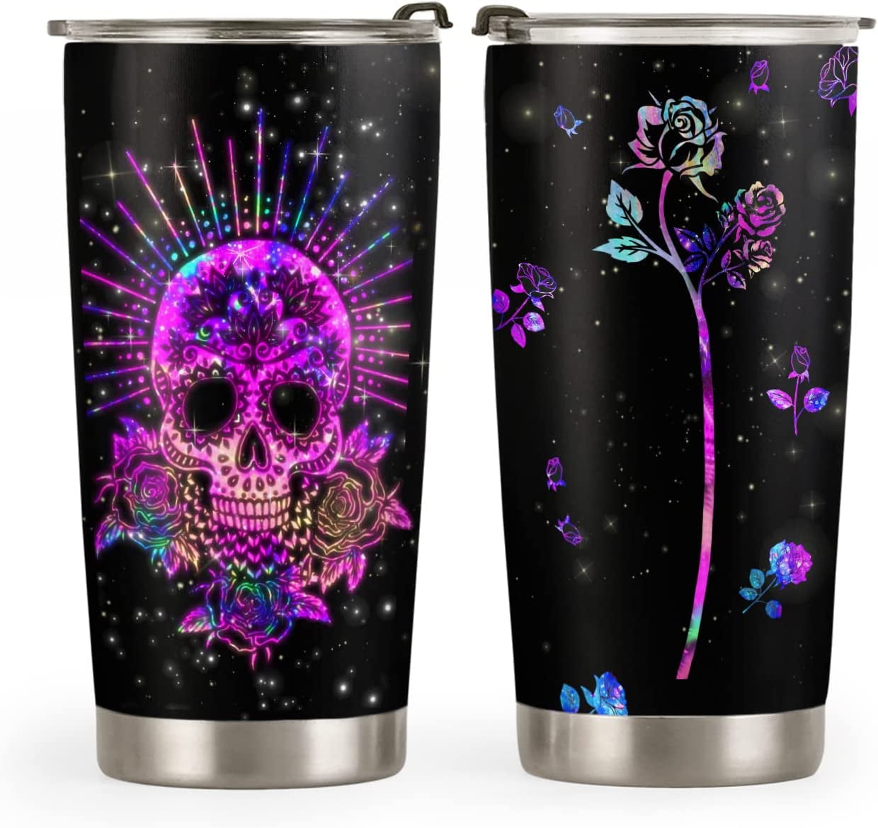 20oz Sugar Skull Gifts for Women, Men, Valentines Day Gifts for Her