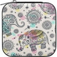 thumbnail image 2 of SKYSONIC Elephant Travel Jewelry Box PU Leather Jewelry Organizer Ideal Gift for Women Girls, Portable Mini Jewelry Travel Case for Stud Earrings Rings Necklaces Bracelets, 2 of 7