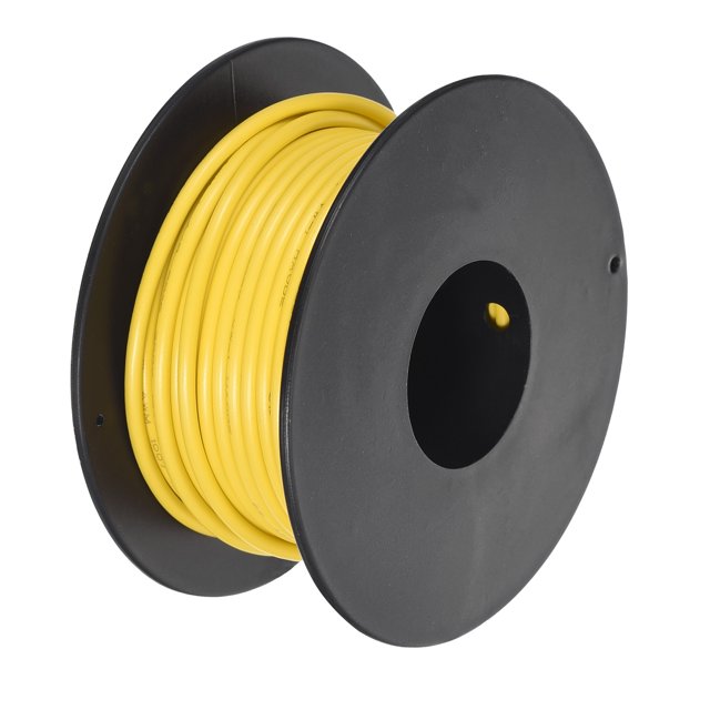 Uxcell 18AWG Stranded Wire Hookup 10M/33ft Yellow, Electrical Wire UL1007 Spool