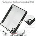thumbnail image 6 of SaniMore Case for iPad Mini 6 8.3", Auto Sleep/Wake Shock Resistant [Built-in Pencil Holder] Flip Stand [Dual Angle] Transparent Slim Lightweight Anti-fall Tablet Shell, Black, 6 of 10