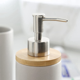 thumbnail image 3 of Dispensador de jabón de cerámica de 400 ml, estilo nórdico, dispensador de loción, dispensador de jabón para cocina y baño, color blanco, 3 of 5