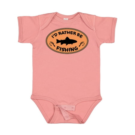 

Inktastic I d Rather Be Fishing Gift Baby Boy or Baby Girl Bodysuit