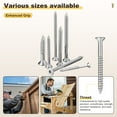thumbnail image 5 of Deck Screws (#7x1-5/8") 400Pcs, 410 Stainless Steel Wood Screw Decking Screws with T15 Torx Drive Head - for Wood Fence, Table, Chairs, Silver, 5 of 7