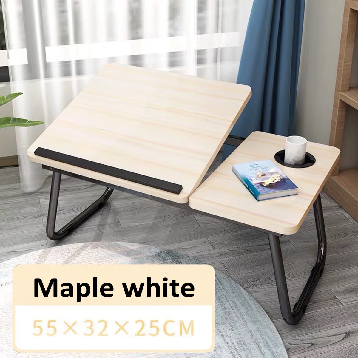 Height and Angle Adjustable Notebook Stand Folding Lap Holder for Adults Breakfast and Bed Tray Table VANKYO Foldable Laptop Standing Desk Portable Laptop Table