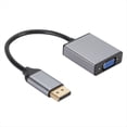 thumbnail image 4 of Adaptador DisplayPort A VGA, Convertidor DisplayPort A VGA Macho A Hembra de Aluminio HD, para Computadora, Monitor, TV, Proyector., 4 of 6