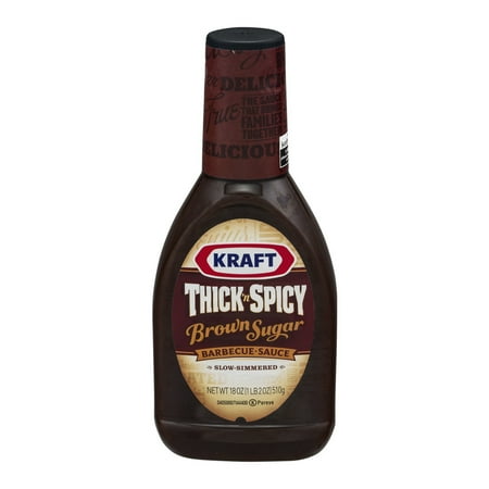 Kraft Thick N Spicy Brown Sugar BBQ Sauce, 18 Fl Oz (3 Pack)