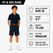 Beverly Hills Polo Club Boys School Uniform Shorts Durable Basic Uniform Twill Shorts 2 Pack