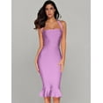 thumbnail image 5 of Womens Halter Fishtail Bandage Party Dress Elegant Wedding Guest Dress, 5 of 6