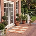 thumbnail image 3 of Safavieh Courtyard Elwyn Geometric Indoor/Outdoor Area Rug, Beige/Terracotta, 2' x 3'7", 3 of 10
