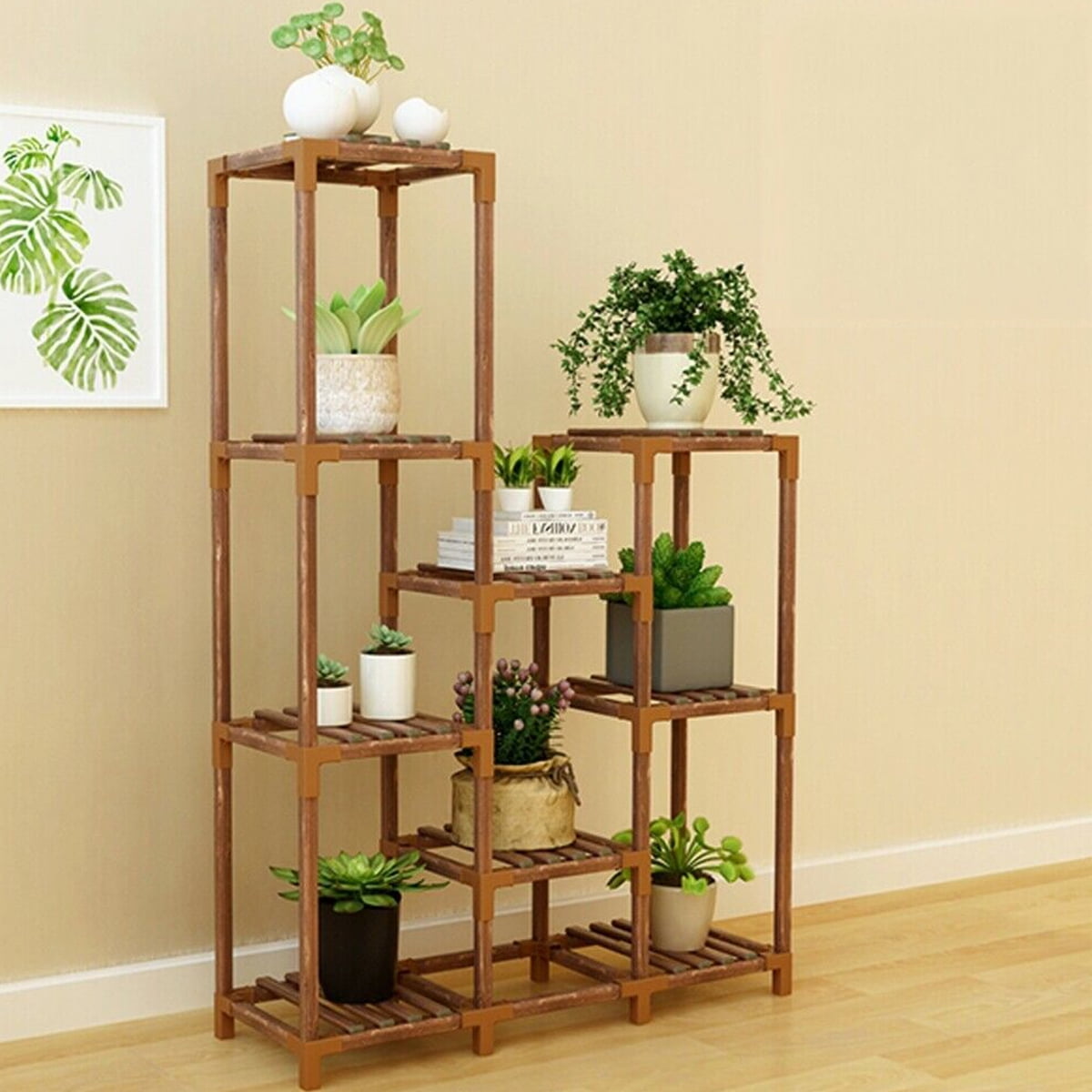 Free Combination MultiTier Indoor Outdoor Garden Wooden Plant Stand