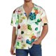 thumbnail image 1 of Fotbe Floral Vintage Camisa Estampada de Manga Corta para Hombre, Casual de Verano, Estilo Playero, Sin Arrugas-Small, 1 of 5