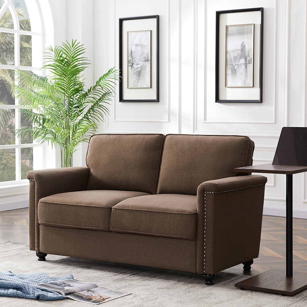 Kepooman Modern 2 Piece Sofa and Loveseat Set for Living Room Bedroom Office, Brown Kepooman Modern 2 Piece Sofa and Loveseat Set for Living Room Bedroom Office, Brown