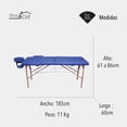 thumbnail image 3 of Camilla para masaje PLEGABLE PORTÁTIL y RECLINABLE LENIVE Color AZUL CAMA-1A, 3 of 5