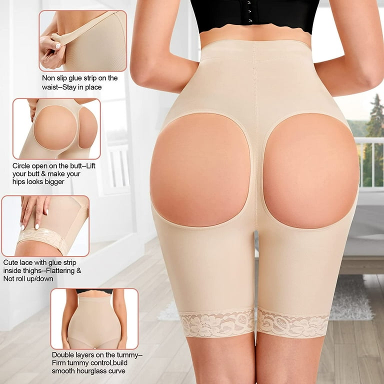 Women Strong Support Body Shaper Panty Girdle All Day Slimming Shorts Butt  Lift