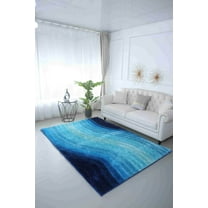 Shagy Rug - 5'2"x7'5", Blue