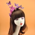 thumbnail image 5 of Diadema de mariposa tridimensional de color creativo europeo y americano, diadema de fiesta, accesorios para el cabello de mariposa para actuación en la mesa, 5 of 5