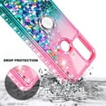 thumbnail image 2 of Nagebee Case for Motorola Moto G Stylus 5G (2022) with Tempered Glass Screen Protector (Full Coverage), Sparkle Glitter Liquid Bling Diamond [Ring Holder & Wrist Strap] Women Girls Cute (Pink/Aqua), 2 of 6