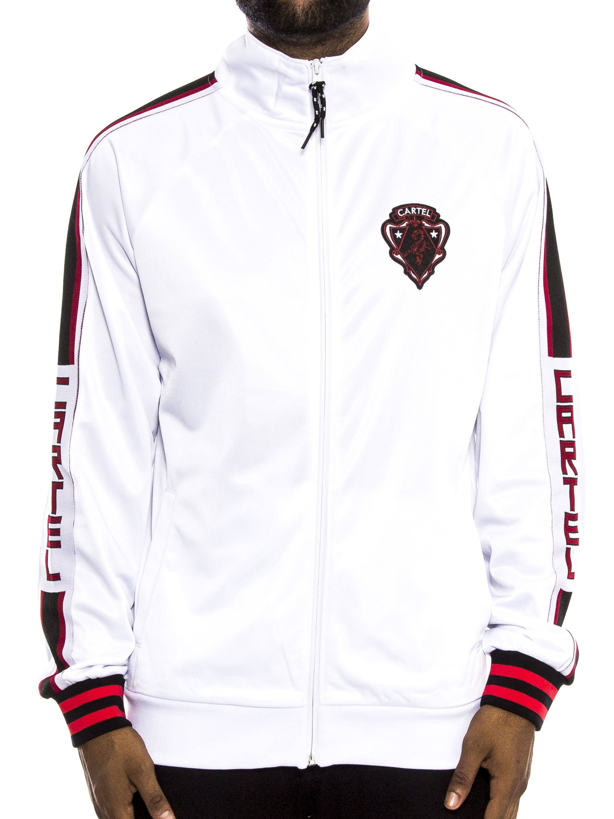 Hudson Hudson Cartel Patch Men's Track Jacket White/Black/Red