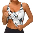 thumbnail image 4 of Xecao Cool Chicken for Sports Bra with Removable Pads, Crop Tank Top Design, Women's Longline Sports Bra - Non-Wired - Medium, 4 of 9