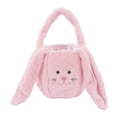 thumbnail image 1 of Cesta de Pascua para niños, bolsa de peluche de conejo de Pascua, bonita bolsa de dibujos animados, cesta de conejo de orejas largas, color rosa, 1 of 14