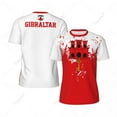 thumbnail image 2 of Exclusive design Gibraltar Flag Grain 3D Printed Men For Running Bike Soccer Tennis Fitness Sports tshirt Mesh Short T-shirt, 2 of 10