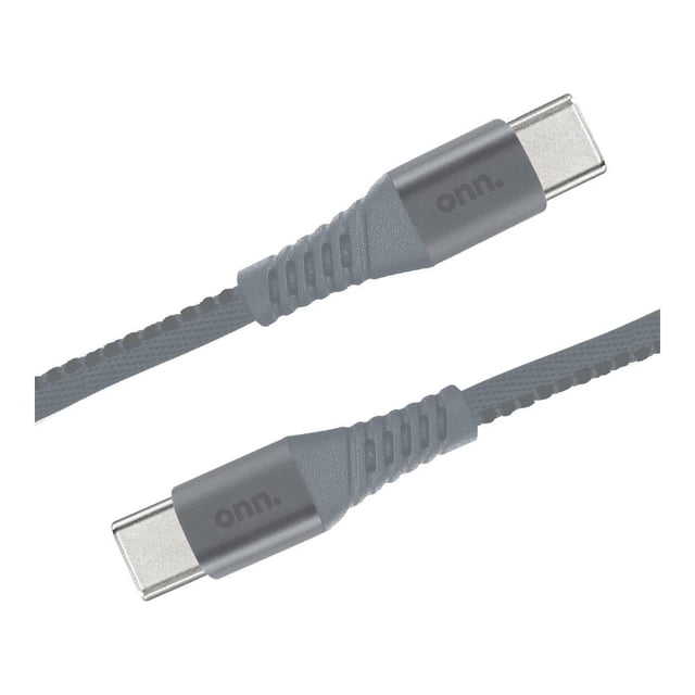 Cable Tipo C a Tipo C Onn 1.2m Nylon 30 W Gris
