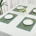 thumbnail image 7 of REGALWOVEN Set of 6 Faux Leather Placemats for Kitchen Dining Table Decor, Washable Table Placemats Wipeable Table Mat Green 18*12in, 7 of 7