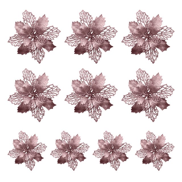 Fake Flowers 10pcs PE PE+ Gold Onion Powder 9CM More Color 10 Pcs Christmas Tree Wreath