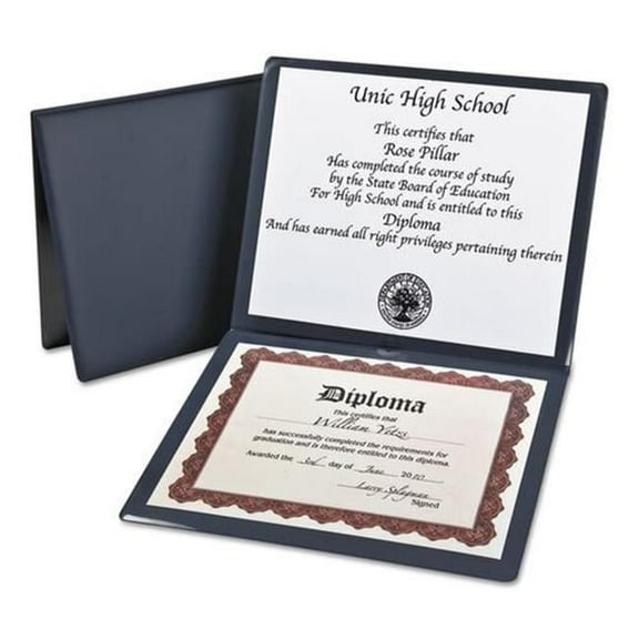 Oxford OXF44212 12 x 10 in. Diploma Cover Holder, Navy