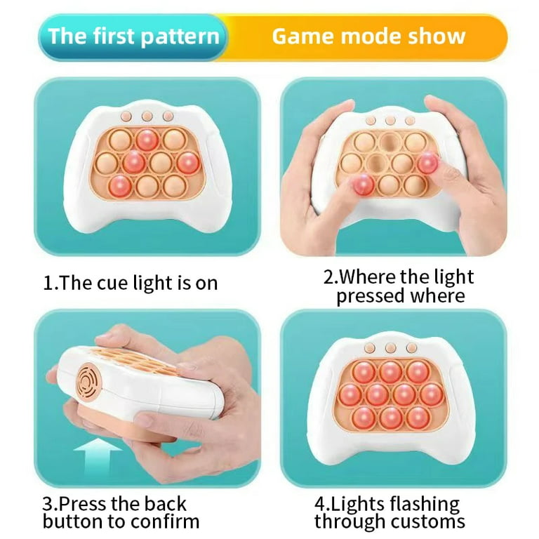 3PCS Quick Push Game Console, Press Light Up Pop Quickly, Anxiety Toys with  Bubbles to Press, Sensory Toys for Stress and Anxiety Relief for Kids and  Adults, Quick Response Gaming Toy 
