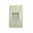 thumbnail image 2 of Wall plate: Single-Gang Recessed Cable Pass-thru, Light Almond, 2 of 2