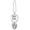 thumbnail image 1 of Work Like Captain Play Like Pirate Silver Wing Car Pendant Decoration, 1 of 4