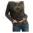 thumbnail image 1 of Seyurigaoka 2000s Aesthetic Grunge Cropped Tops for Women Sun Print Long Sleeve T-Shirts Fairy Graphic Vintage Clothes 90s Tees Shirts Streetwear, 1 of 6