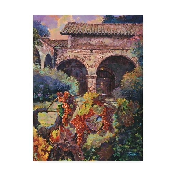 Trademark Fine Art 'Harvest at the Mission' Canvas Art by Clif Hadfield