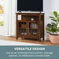 thumbnail image 4 of Convenience Concepts Big Sur Highboy TV Stand with Storage Cabinets for TVs up to 40 Inches, Dark Walnut, 4 of 6