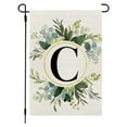 thumbnail image 2 of Tyidzon Initial Garden Flag, Letter C Family Last Name Initial Wreath Decorative Yard Outside Decorations, Initial Garden Flags for Outside Home Garden Decor 12 X 18 Inch, 2 of 2