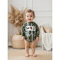 thumbnail image 3 of BemeyourBBs Baby Boy Romper Long Sleeve Camouflage Embroidery Animal Fall Bodysuit, 3 of 9