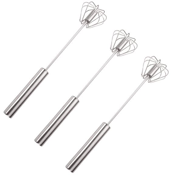 Stainless Steel Semi-Automatic Whisk, New Egg Whisk Hand Push Rotary Blender
