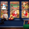 thumbnail image 3 of Pegatinas de pared de Navidad autoadhesivas transparentes, 6 piezas, decoración del hogar para ventana de vidrio, padre, Navidad, muñeco de nieve, alce, novedad de 2023, 3 of 3