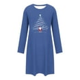 thumbnail image 2 of Censtreet Christmas Nightgowns for Women Long Sleeve Sleepshirt Button Down Nightshirt Soft Pajamas Dress Casual Sleepwear, 2 of 6