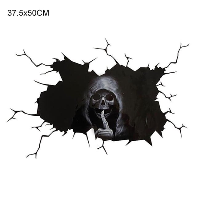 Car Stickers East To Install Stable Halloween Skull Sticker Creative Diy Auto Window Festival Decoration Car Supplies WaterproofBlack 16x25CMUnited States He Qiyong unisex