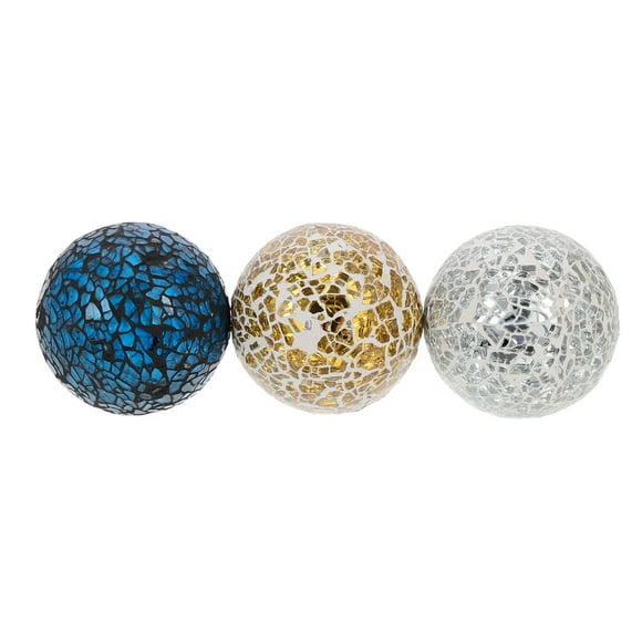 3pcs Decorative Foam Glass Balls Cracked Glass Ball Decoration Party Props
