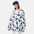 thumbnail image 5 of Gaeub Navy Blue Anchor Men's and Women's UPF 50+ Long-Sleeved Sun Protection Clothing, Fishing Shirt Long Sleeve Zip - XX-Large, 5 of 9