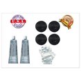 Trampoline Mat Repair Kit Repair Holes Tears Two 4 Inch Round Patches & Glue Tube with 2