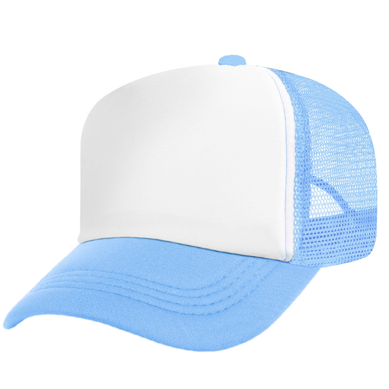 Blank Ponytail Foam Trucker Hats | Sublimation Blanks Baby Blue