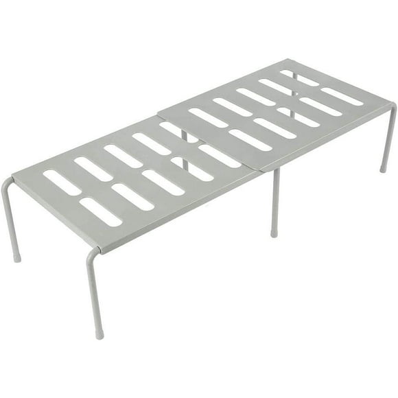 Expandable Cupboard Shelf 36cm to 69cm Kitchen Cupboard Shelf Organiser(Grey)