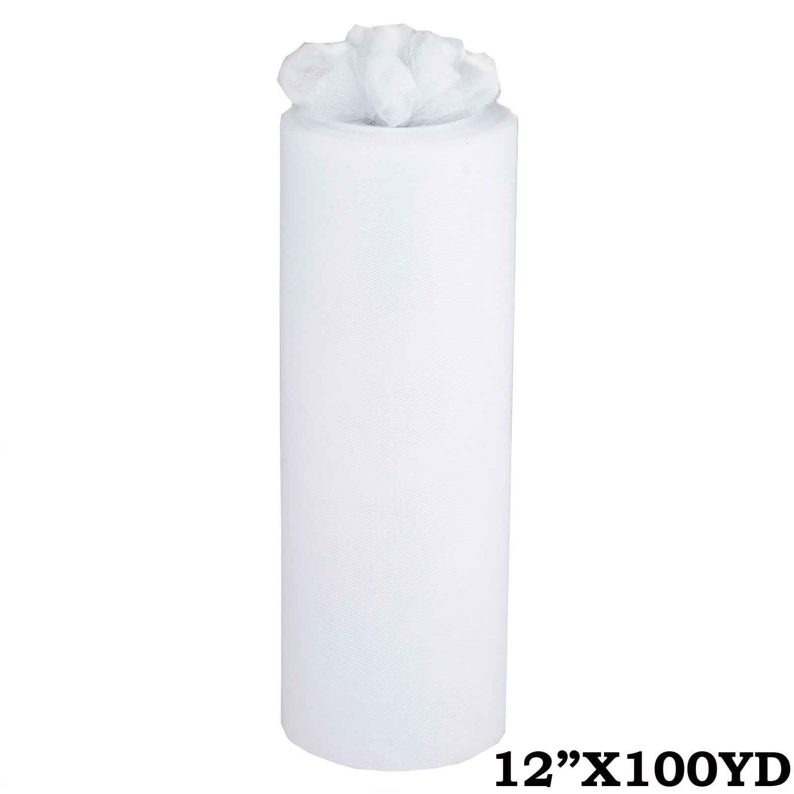 White WEDDING TULLE 12" x 100 yards ROLL DIY Party Favors Pew Bows Crafts Sew 
