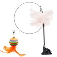 thumbnail image 3 of Cat Cat High Feather Sucker with Bell and Cat Teasing Stick Cat Spring Toy Cat Feather Toy, 3 of 8