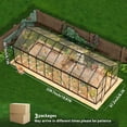 thumbnail image 2 of Akaber 8 x 20 Ft Large Outdoor Greenhouse with 2 Vent Window, Aluminum Frame, Sliding Door, 2 of 9
